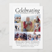 Memorial Tribution Photo Collage Keepomwille Bedankkaart (Voorkant / Achterkant)