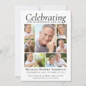 Memorial Tribution Photo Collage Keepomwille Bedankkaart (Voorkant)