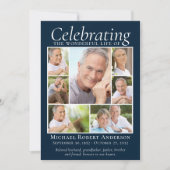 Memorial Tribution Photo Collage Keepomwille Bedankkaart (Voorkant)