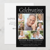 Memorial Tribution Photo Collage Keepomwille Dank Bedankkaart (Voorkant / Achterkant)