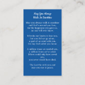 Memorial US Flag Veteran Funeral Prayer Kaart Contactkaartje (Achterkant)