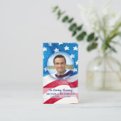 Memorial US Flag Veteran Funeral Prayer Kaart Contactkaartje (Staand voorkant)