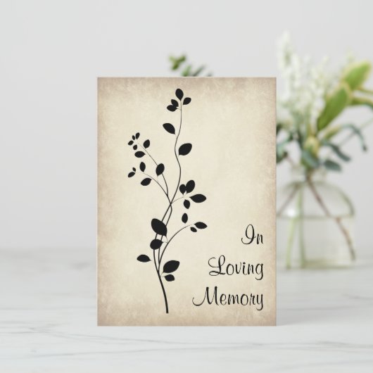 Memorial van Leafy Vine Design Kaart (Staand voorkant)