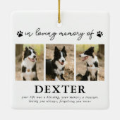 Memorial van Modern Pet Loss Keramisch Ornament (Achterkant)