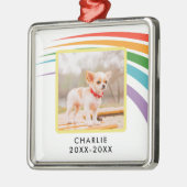 Memorial van Modern Rainbow Pet Metalen Ornament (Links)