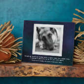 Memorial van Shepherd Pet met jouw foto Fotoplaat (Zijkant)