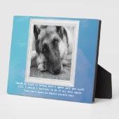 Memorial van Shepherd Pet met jouw foto Fotoplaat (Zijkant)