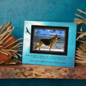 Memorial van Shepherd Pet met jouw foto Fotoplaat (Zijkant)