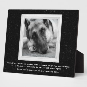 Memorial van Shepherd Pet met jouw foto Fotoplaat