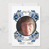 Memorial Vergeet me niet bloemrijke fotoprogramma Aankondiging (Voorkant)