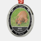 Memorial - Verlies van hond - Aangepaste foto/naam Metalen Ornament (Links)