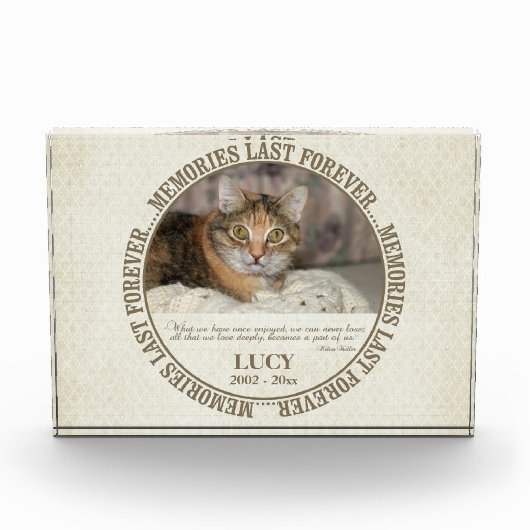 Memorial - Verlies van kat - Aangepaste naam Fotoblokken (Voorkant)
