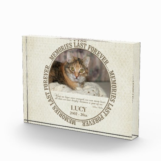 Memorial - Verlies van kat - Aangepaste naam Fotoblokken (Rechts)