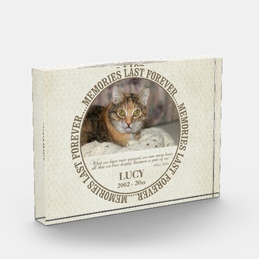 Memorial - Verlies van kat - Aangepaste naam Fotoblokken (Links)