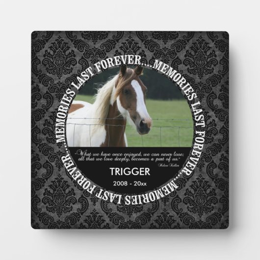 Memorial - Verlies van paarden - Aangepaste foto/n Fotoplaat (Voorkant)
