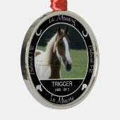 Memorial - Verlies van paarden - Aangepaste foto/n Metalen Ornament (Rechts)