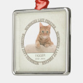 Memorial - Verlies van Pet - Aangepaste foto/naam Metalen Ornament (Links)