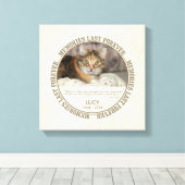 Memorial - Verlies van Pet Custom Foto / Naam Canvas Afdruk (Insitu (Houten vloer))