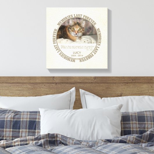 Memorial - Verlies van Pet Custom Foto / Naam Canvas Afdruk (Insitu (Slaapkamer))
