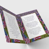 Memorial Veteran Patriotic American Flag Funeral Bedankkaart