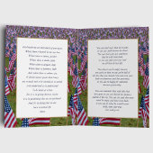Memorial Veteran Patriotic American Flag Funeral Bedankkaart