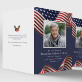 Memorial Veteran Patriotic American Flag Funeral Bedankkaart