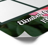 Memorial Vier foto's van de geliefde op Roos Foto Poster (Hoek)