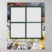 Memorial vier foto's witte spin mama's foto poster (Voorkant)