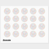 Memorial Vlinder Zachte Cirkel Ronde Sticker (Vel)