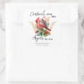 Memorial Vogelzaad Kardinalen verschijnen Vierkante Sticker (Tas)