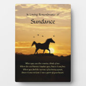 Memorial voor aangepaste paardennaam fotoplaat (voorkant)