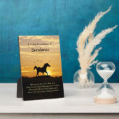 Memorial voor aangepaste paardennaam fotoplaat (Zijkant)