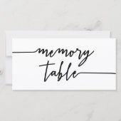 Memorial voor Black Script Memory Table (Voorkant)