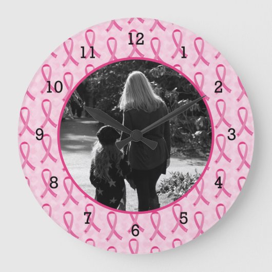 Memorial voor borstkanker personaliseren grote klok (Voorkant)