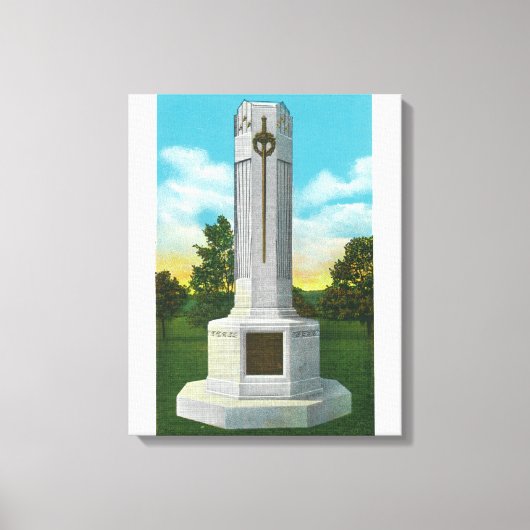Memorial voor het Uitzicht van de onbekende soldaa Canvas Afdruk (Voorkant)