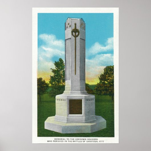 Memorial voor het Uitzicht van de onbekende soldaa Poster (Voorkant)
