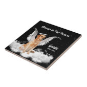 Memorial voor Pet Golden Retriever Angel Dog Tegeltje (Zijkant)