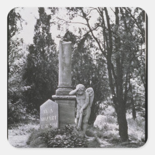 Memorial voor Wolfgang Amadeus Mozart Vierkante Sticker