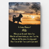 Memorial voor Yorkshire Terrier Aangepaste naam Fotoplaat (voorkant)