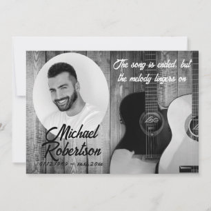 Memorial voor zwarte en witte elektrische gitaren kaart