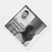 Memorial voor zwarte en witte elektrische gitaren servet (Hoek)