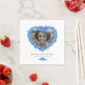 Memorial wake foto vergeten-me-nots servet (Insitu)