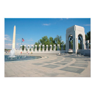 Memorial Washington, DC, National WWII Foto Afdruk