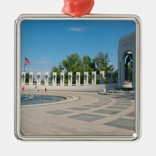 Memorial Washington, DC, National WWII Metalen Ornament (Voorkant)