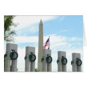 Memorial Washington Monument en WWII in DC (Voorkant Horizontaal)