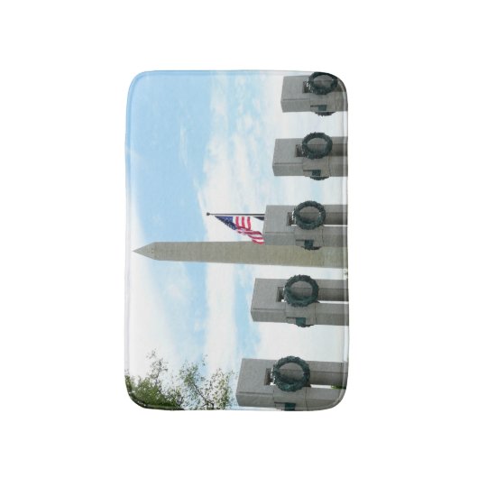 Memorial Washington Monument en WWII in DC Badmat (Voorkant Verticaal)