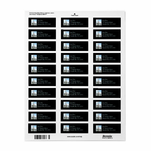 Memorial Washington Monument en WWII in DC Etiket (Full Sheet)