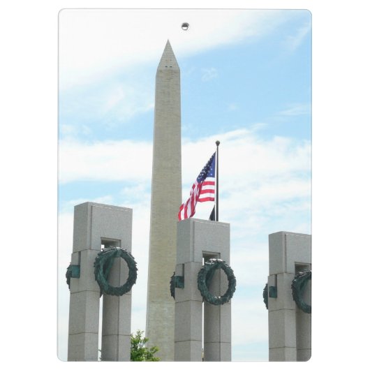 Memorial Washington Monument en WWII in DC Klembord (Achterkant)