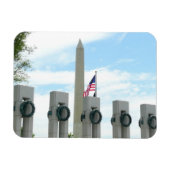 Memorial Washington Monument en WWII in DC Magneet (Horizontaal)