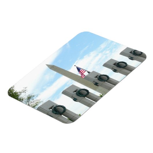 Memorial Washington Monument en WWII in DC Magneet (Linkerzijde)